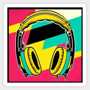 1990s Retro Headphones Sticker